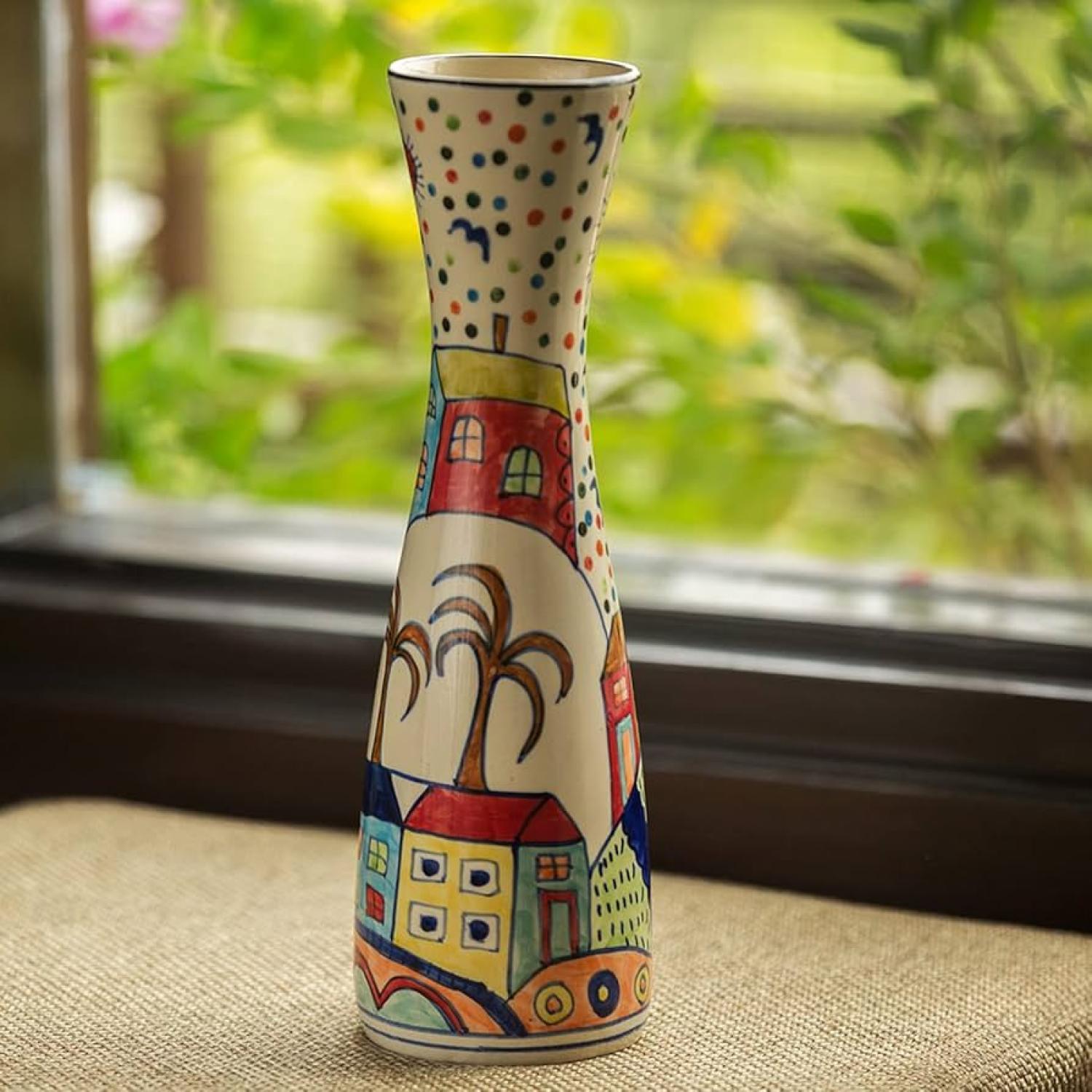 Ceramic Hand-Painted Vase