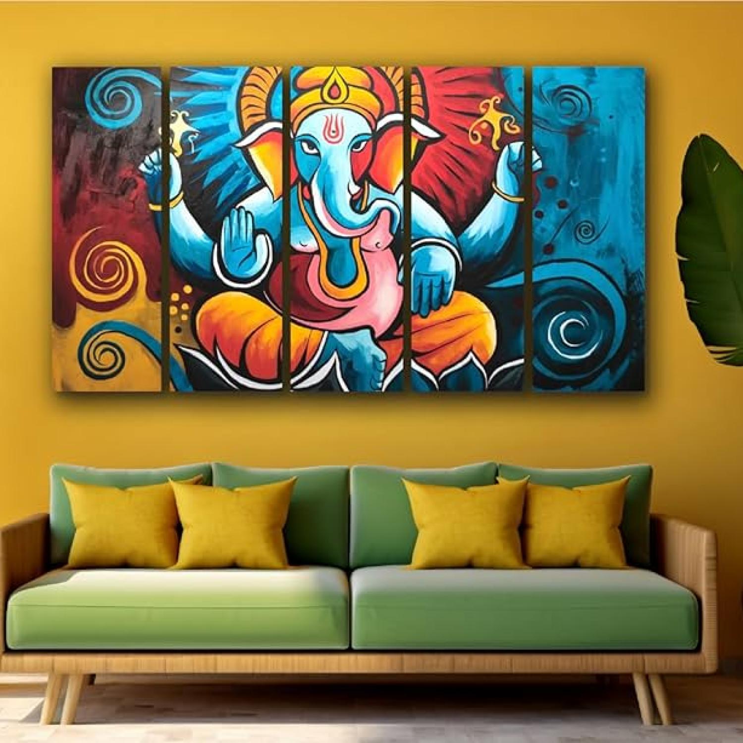 24 Inches Om Ganesha Wall Hanging - Wall Decor For Living Room
